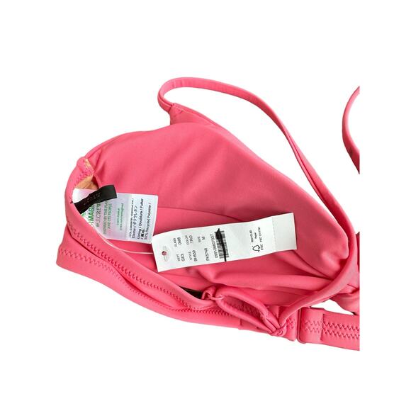 J Crew Strappy Twist Bikini Top Tea Rose Pink Moderate Coverage Size Medium - Picture 4 of 7